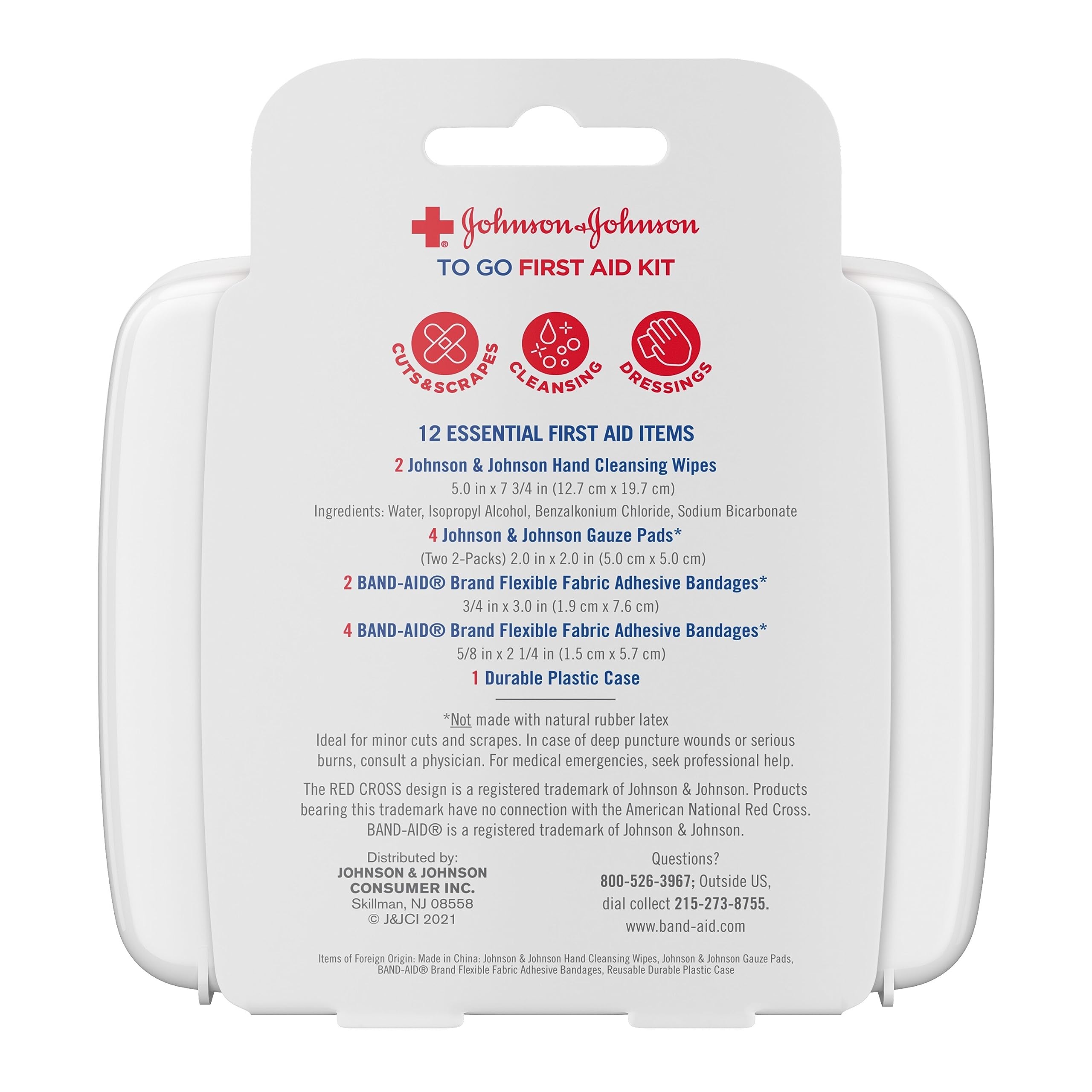 Amazon.com: Johnson & Johnson Red Cross First Aid-to-Go Mini First